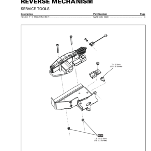 ROAD Reverse Mechanism Shop 219100955 008 Manual