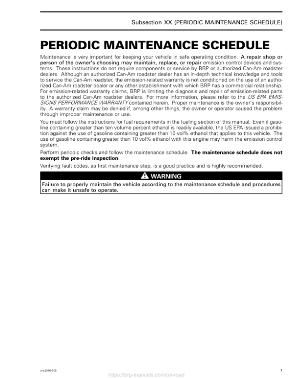 Road Periodic Maintenance Schedule (T and Limited) Shop rmr2016 105 Manual