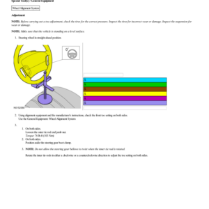 Front Toe Adjustment G2222935 Manual