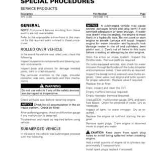 SSV Special Procedures (MAVERICK XDS) Shop 03a9OGAAY SM91Y014S00 tmr2015 011 Manual