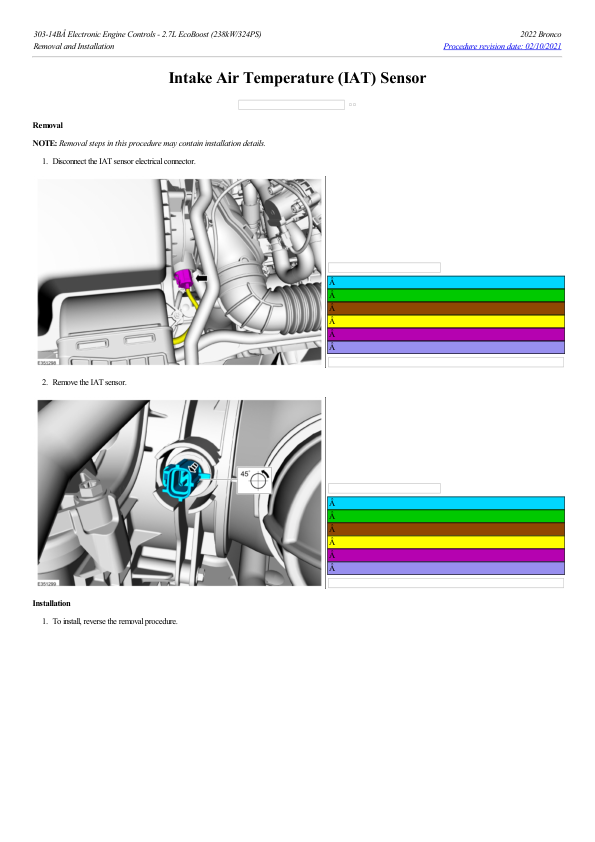 Intake Air Temperature (IAT) Sensor G2193585 Manual