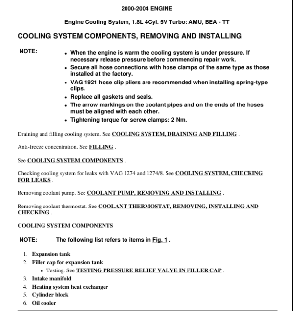 Cooling System Mechanical Manual