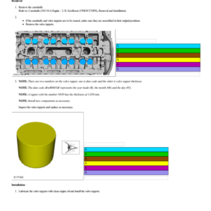 Valve Tappets G2186893 Manual