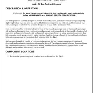 Air Bag Restraint System Manual