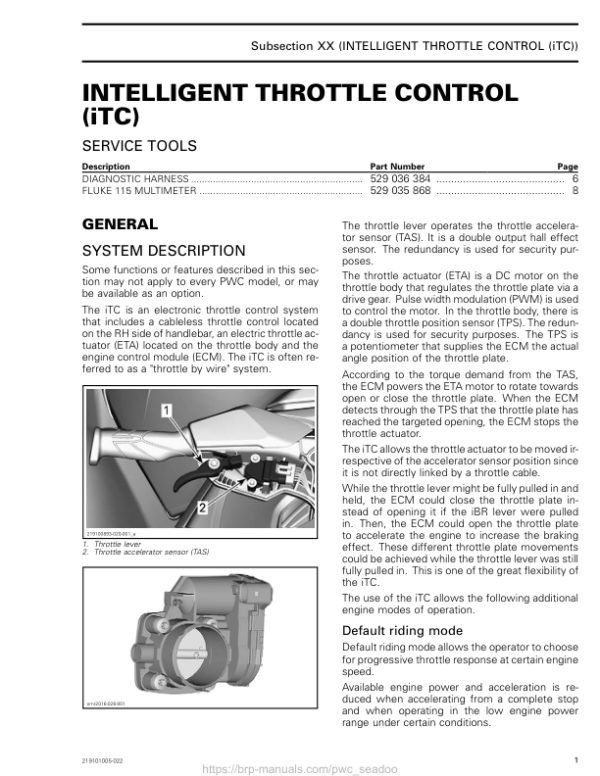 Intelligent Throttle Control (iTC) 219101005 022 en Manual