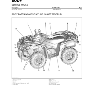 ATV 2019 Body Outlander Shop Supp 219100951 029 Manual