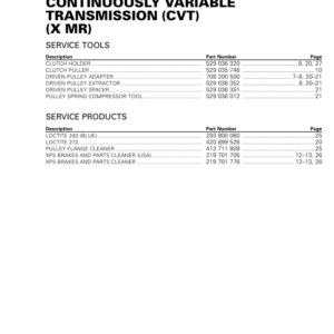 SSV CVT (Maverick Xmr) Shop tmr2017 103 Manual