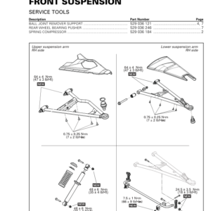 ROAD Front Suspension Shop 219100955 019 Manual