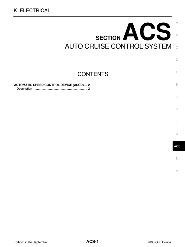 AUTO CRUISE CONTROL SYSTEM Manual