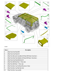 Hard Top Component Location G2238342 Manual