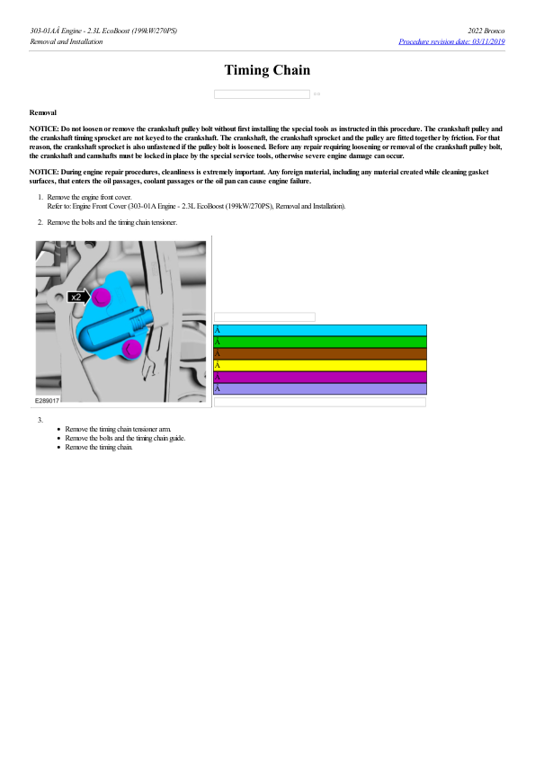 Timing Chain G2186890 Manual