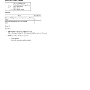 Catalyst Monitor Sensor G2193576 Manual