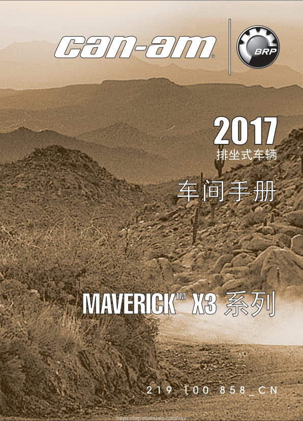 SSV 2017 MAVERICK X3 CN 219100858 SM91Y017 Manual