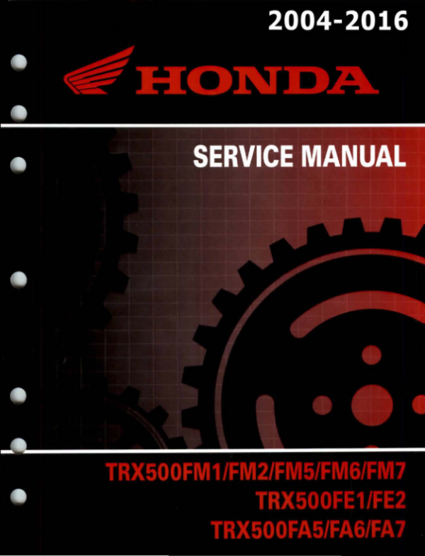 2014-2016 Honda Foreman 500 Manual