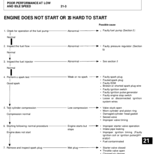 21 troubleshooting Manual