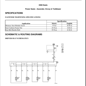 POWER SEATS Manual