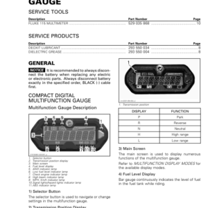 ATV 2018 Gauge (New T3) Shop 219100881 020 Manual