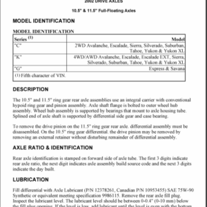 DRIVE AXLE FULL FLOATING Manual