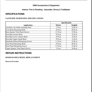 INTERIOR TRIM Manual