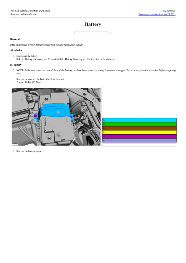 Battery G2223032 Manual