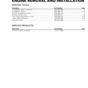 Engine removal and installation Manual