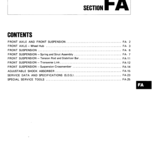 Front Axle & Front Suspension Manual