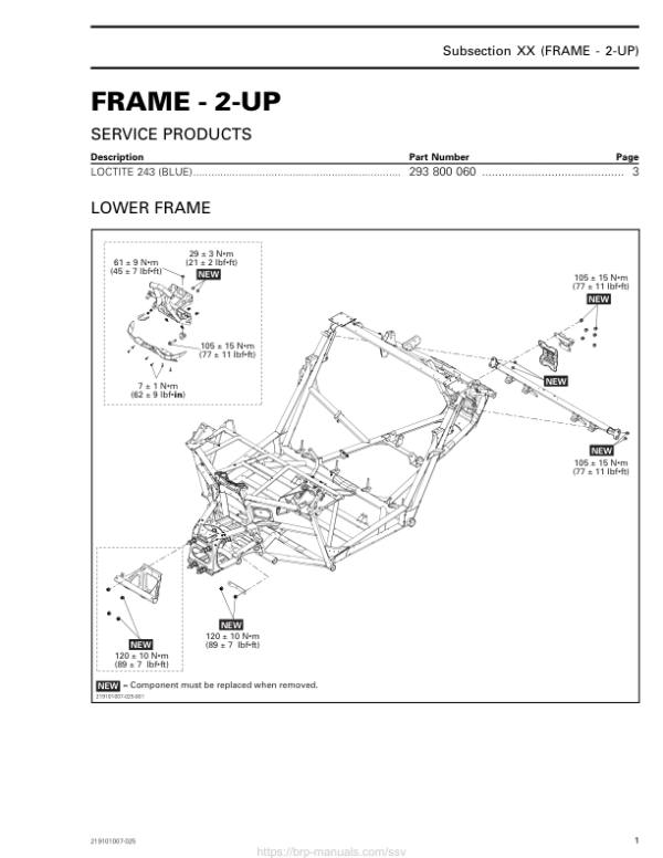 SSV MY20 Frame 2 UP (Maverick suppl.) 219101007 025 en Manual