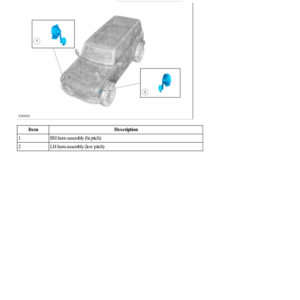 Horn Component Location G2222497 Manual