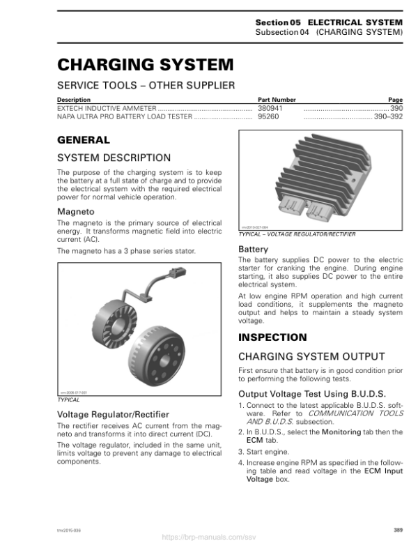 SSV Charging System (MAVERICK XDS) Shop 03a9KsAAI SM91Y014S10 tmr2015 036 Manual