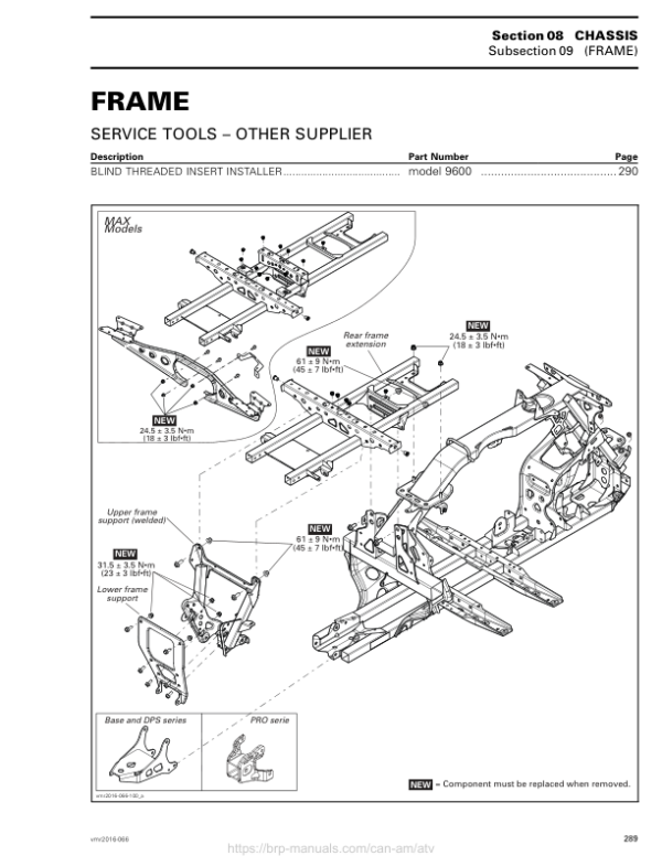 ATV Frame (OUTLANDER L) Shop vmr2016 066 en Manual