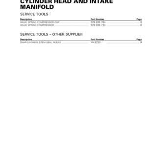 ATV Cylinder Head and Intake Manifold (Mini DS) Shop vmr2017 014 Manual