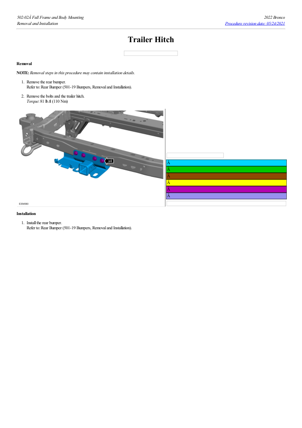 Trailer Hitch G2223714 Manual