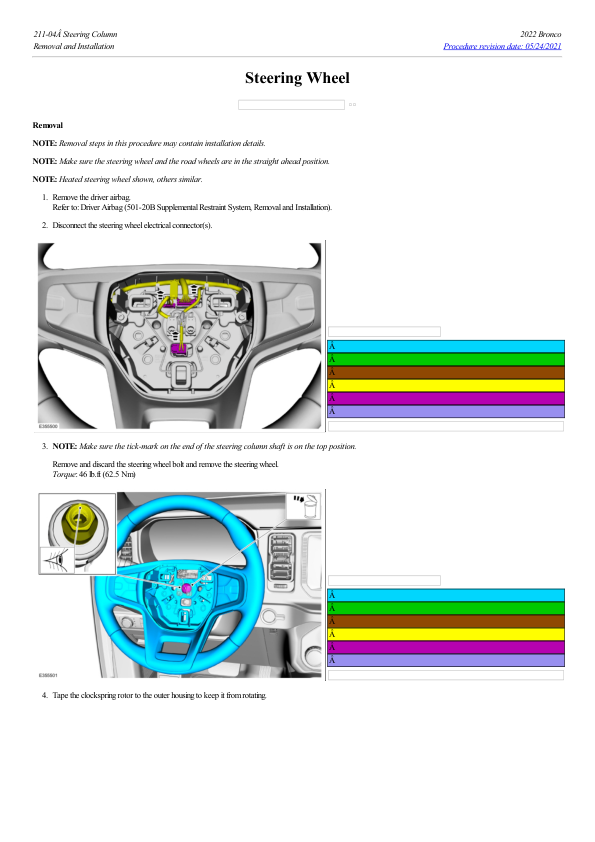 Steering Wheel G2225247 Manual