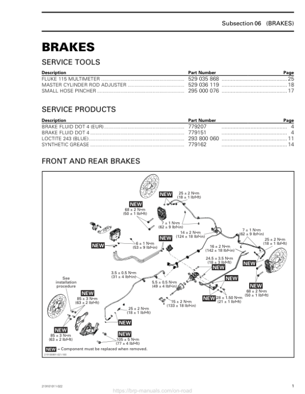 Road 2020 Brakes 219101011 022 rev2 Manual