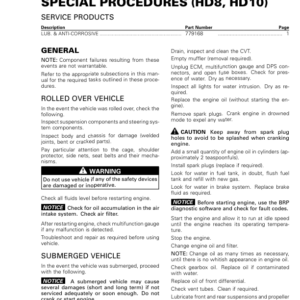 SSV 2019 Special Procedures (HD8, HD10) 219100967 010 Manual