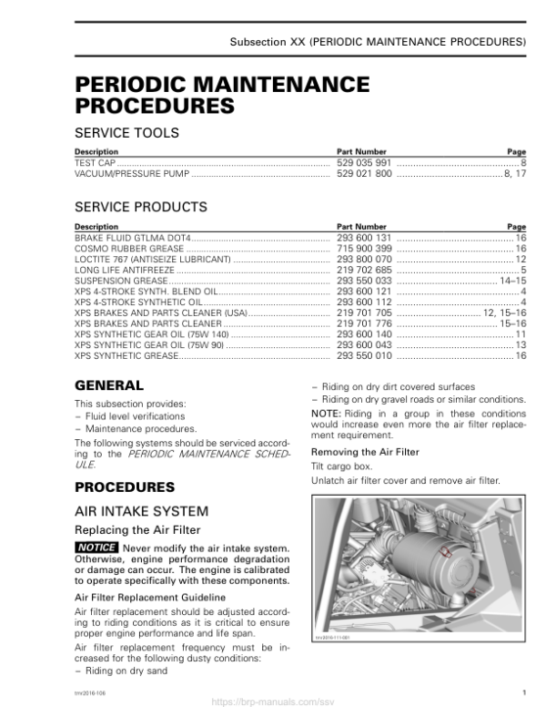 SSV Periodic Maintenance Procedures (Defender) Shop tmr2016 106 Manual