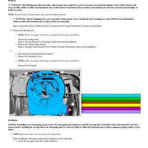 Clockspring G2208793 Manual