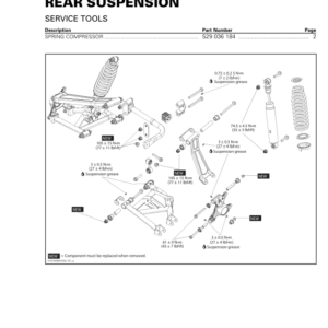 SSV 2018 Rear Suspension (MAVERICK TRAIL) Shop 219100905 052 Manual