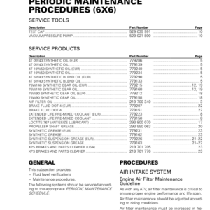 ATV 2020 Periodic Maintenance Procedures 6x6 Shop Supp vmr2020 027 Manual