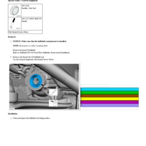 Halfshaft Seal LH G2235071 Manual