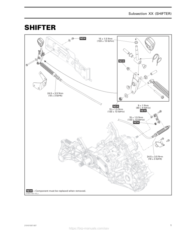 SSV MY20 Shifter (Maverick suppl.) 219101007 007 en Manual