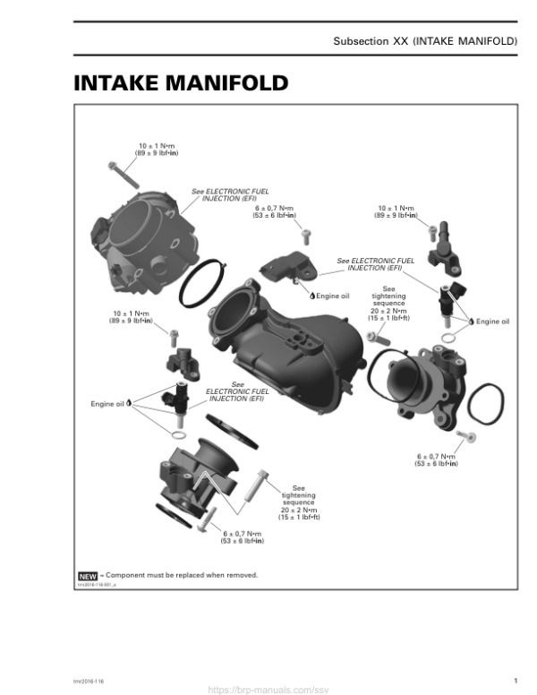 SSV Intake Manifold (Defender) Shop tmr2016 116 Manual