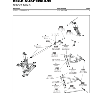 SSV 2019 Rear Suspension Commander Shop Supp 219100965 038 Manual