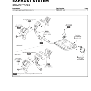 Roadster 2019 Exhaust System Ryker Shop 219100957 011 Manual