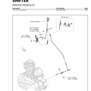 ATV Shifter (OUTLANDER L) Shop vmr2016 038 en Manual