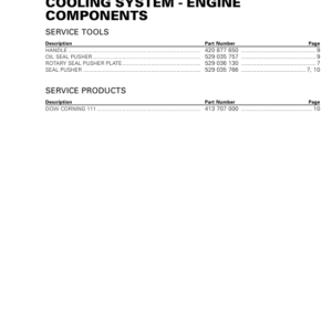 Rotax MY19 (1010RS SSV) Cooling System Engine RTX19 1010RS 004 en Manual