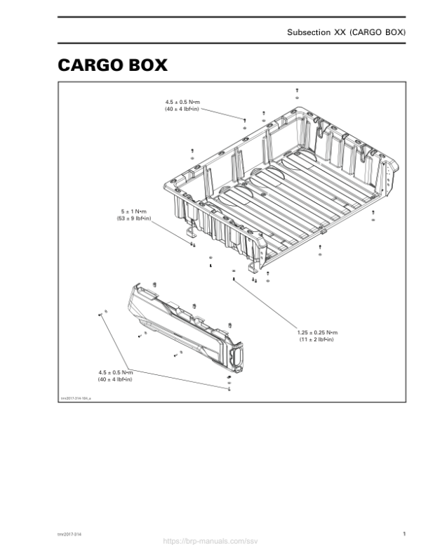 SSV 2017 Cargo Box (Traxter T) Shop tmr2017 314 Manual