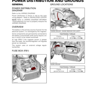 Roadster 2019 Power Distribution and Grounds Ryker Shop 219100957 018 Manual