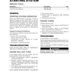 ATV 2018 Starting System (New T3) Shop 219100881 016 Manual