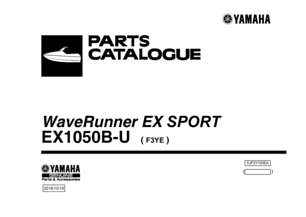 U (EX SPORT) Parts Catalogue '19 Manual